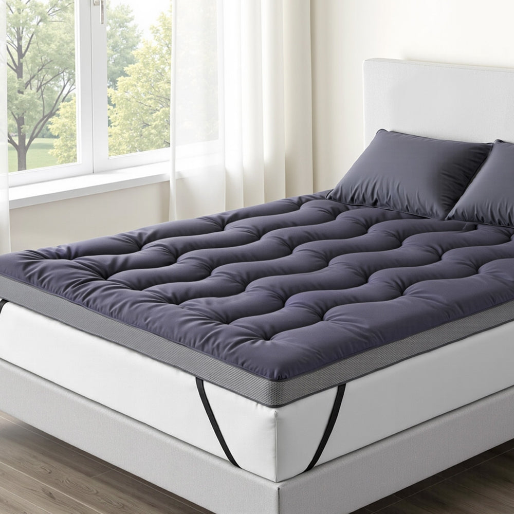 Giselle 5cm Bamboo Charcoal Mattress Topper - Double Size - SuperSaverAU - view 1