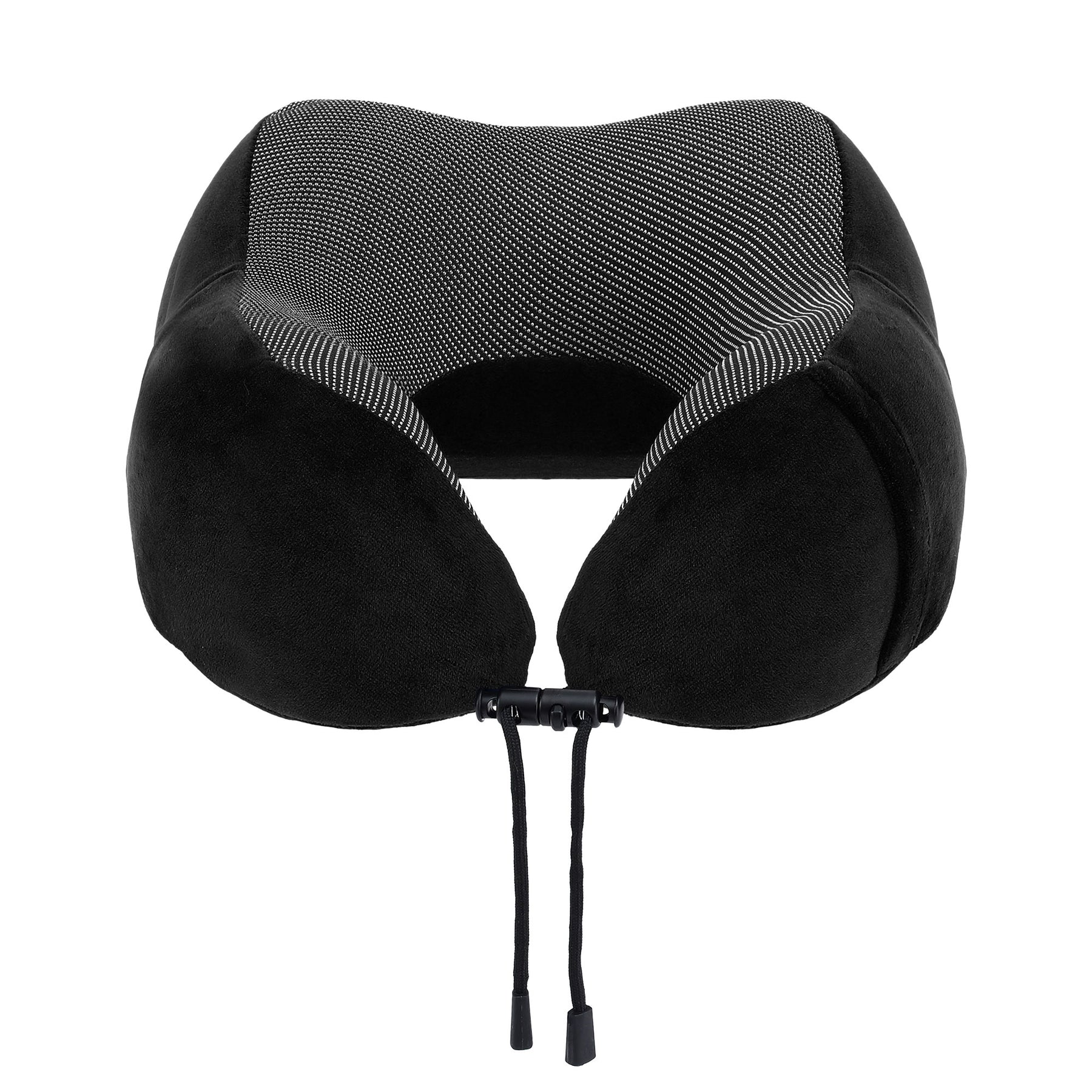 Wanderlite Memory Foam Travel Pillow – Black with Washable Cover