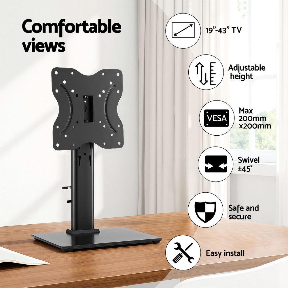 Artiss Universal Tabletop TV Stand Bracket for 19 to 43 Inch TVs Swivel