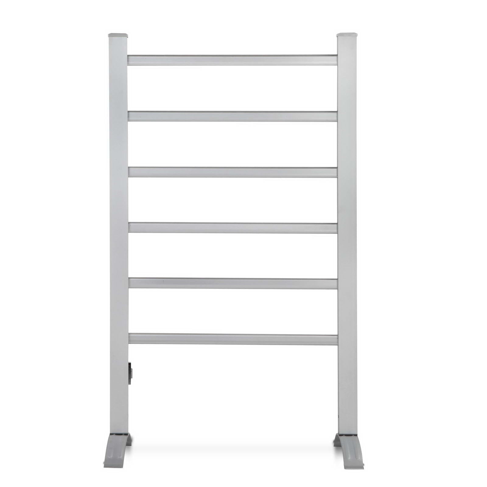Devanti Heated Towel Rail Rack 6 Bars, 40-50C, Timer, Portable, Easy Install - SuperSaverAU - view 3