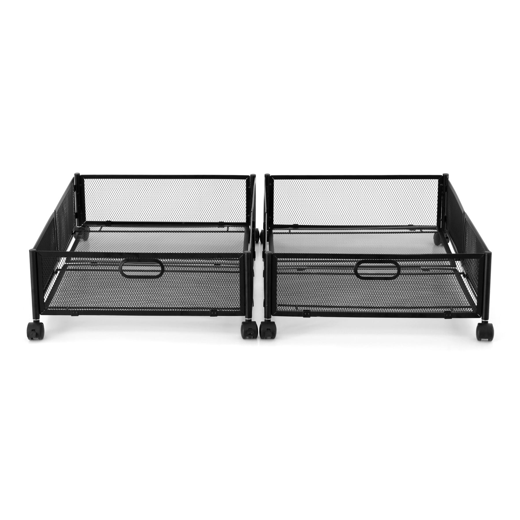 Artiss Under Bed Storage Containers – Black 2 Pack with Wheels, 60 x 40 x 16cm