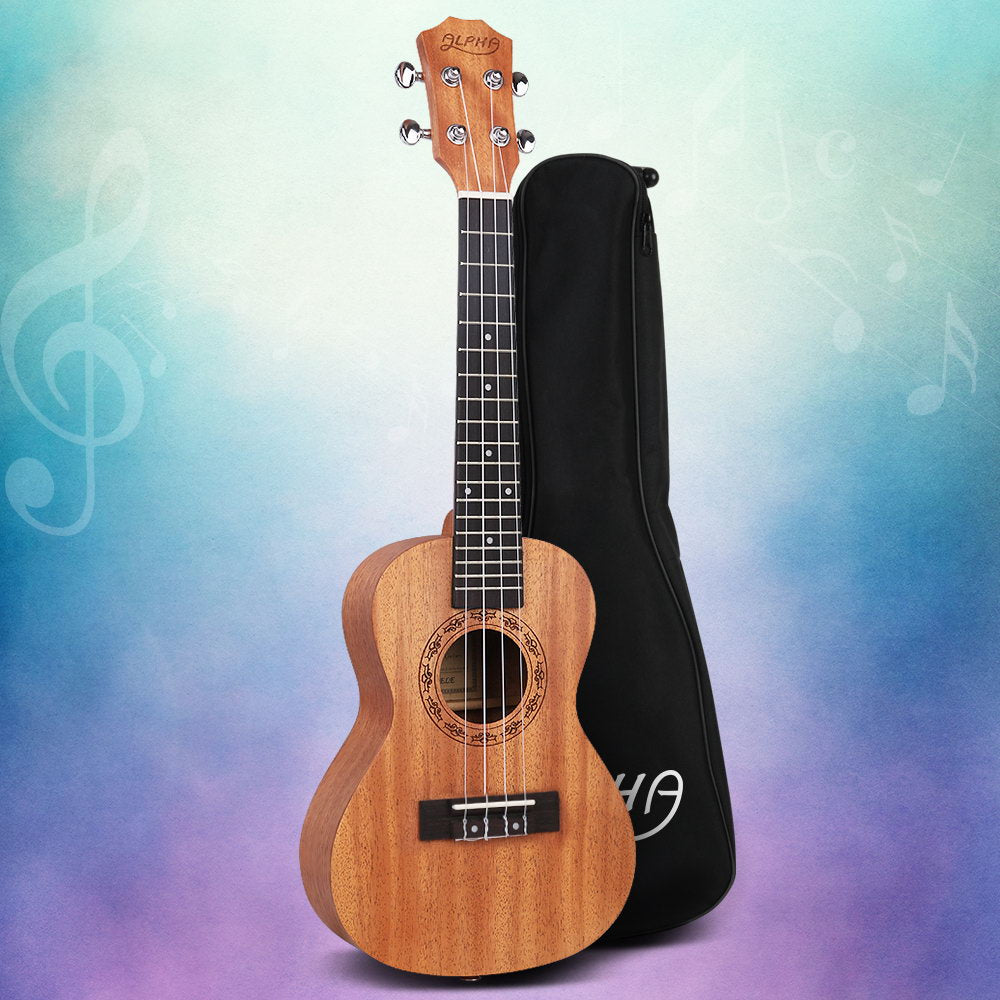 Alpha 23" Concert Ukulele Mahogany Body with Carry Bag - SuperSaverAU - view 8