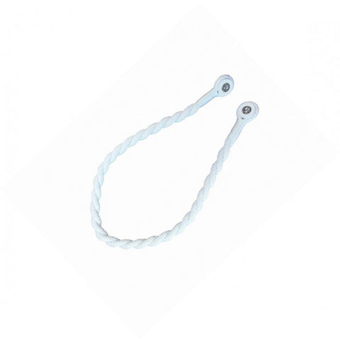 Magnetic Weaved Rope Tieback White 750mm - Stylish Curtain Holder Made in Italy - SuperSaverAU - view 1