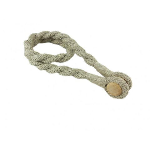 Magnetic Weaved Rope Tieback, 750mm, Stylish Curtain Holder, Made in Italy - SuperSaverAU - view 1