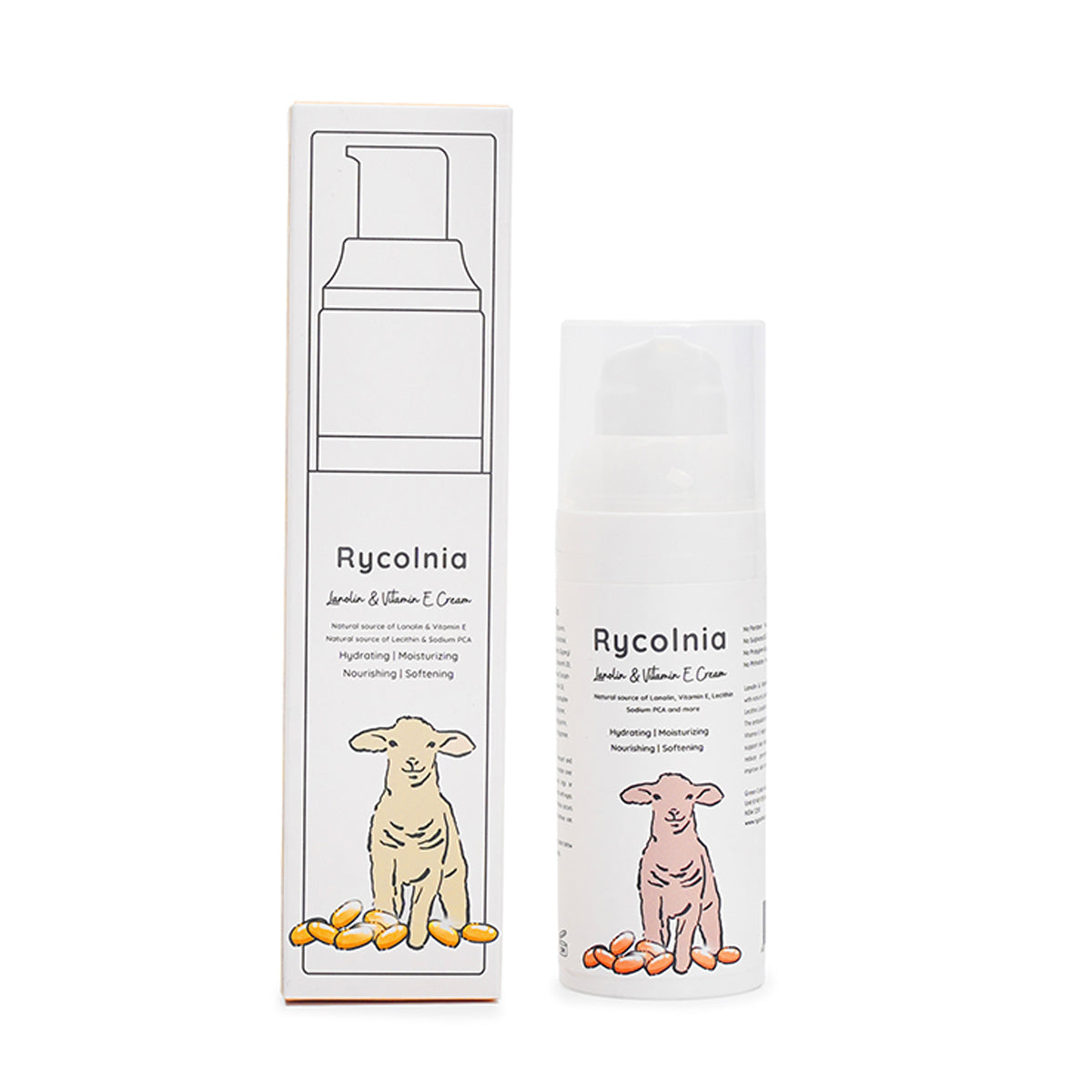 Rycolnia Lanolin & Vitamin E Cream 50g - Deep Moisturizer - SuperSaverAU - view 1
