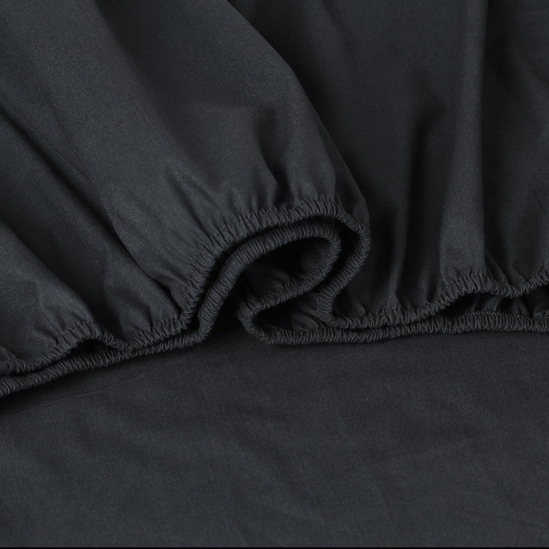 Elan Linen Vintage Washed 100% Egyptian Cotton Bed Sheets Set, Charcoal, Single - SuperSaverAU - view 3