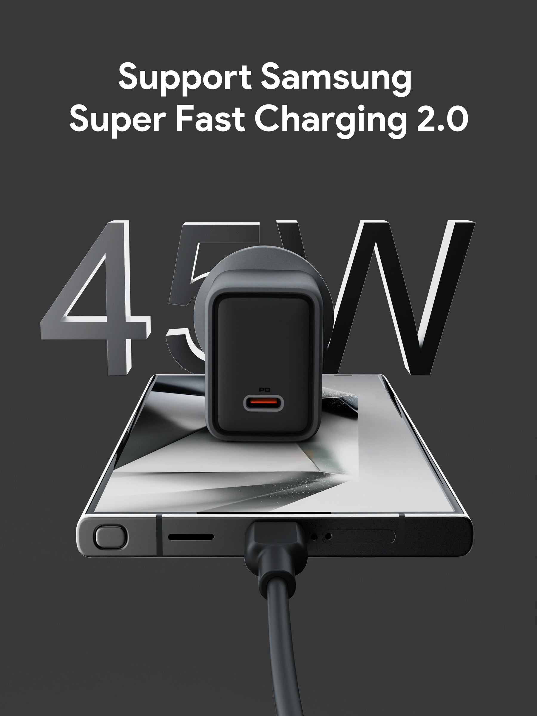 Aukey Comet 45W GaN PD Fast Wall Charger - USB-C - SuperSaverAU - view 3
