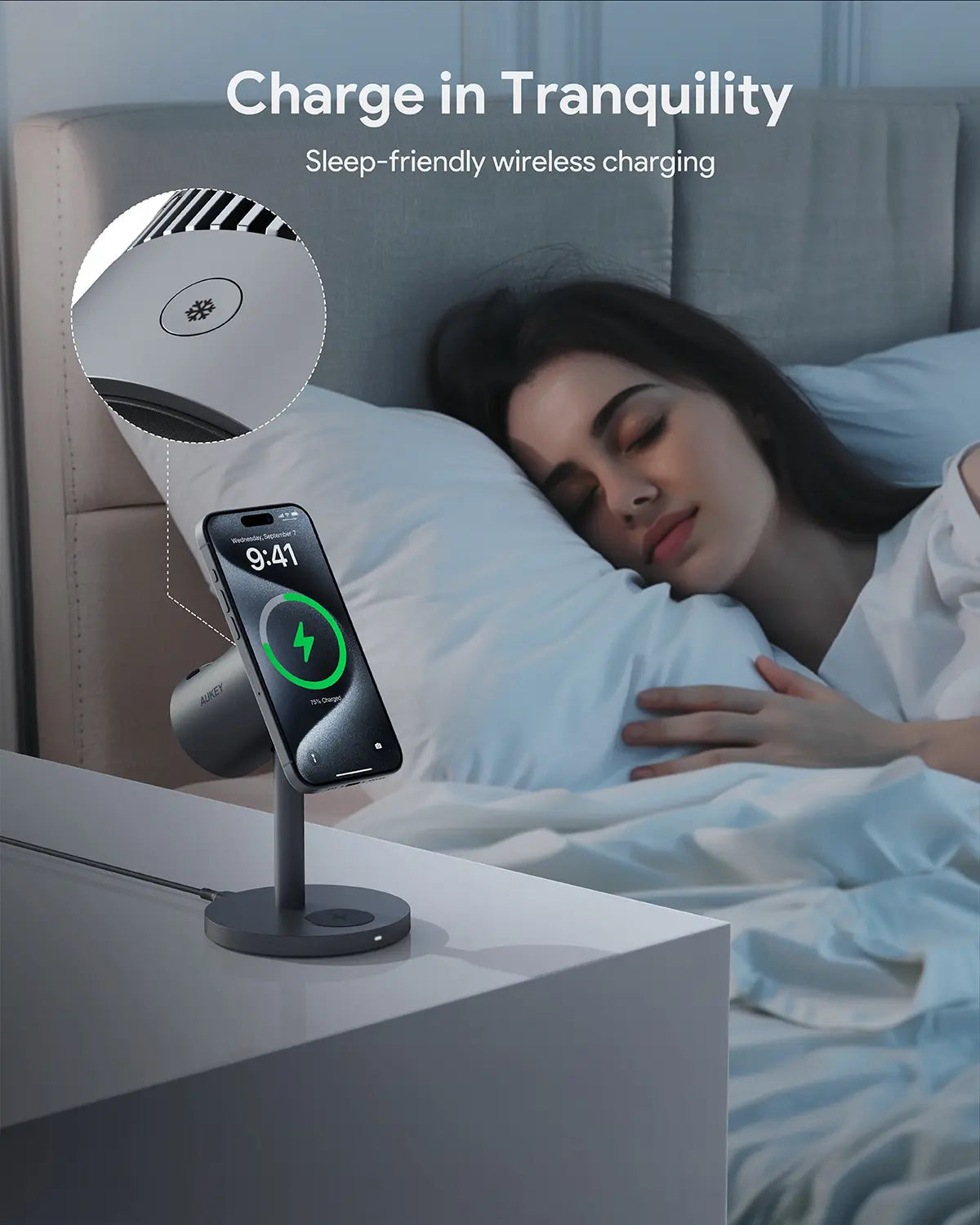 Aukey 3-in-1 Pro Magnetic Wireless Charging Station - Active Cooling - SuperSaverAU - view 9