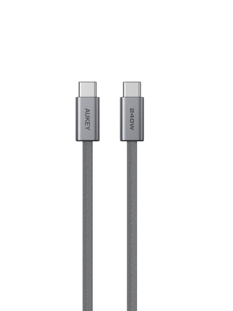 Aukey Circlet Blink 1.8m 240W Braided USB-C to C Cable - SuperSaverAU - view 1