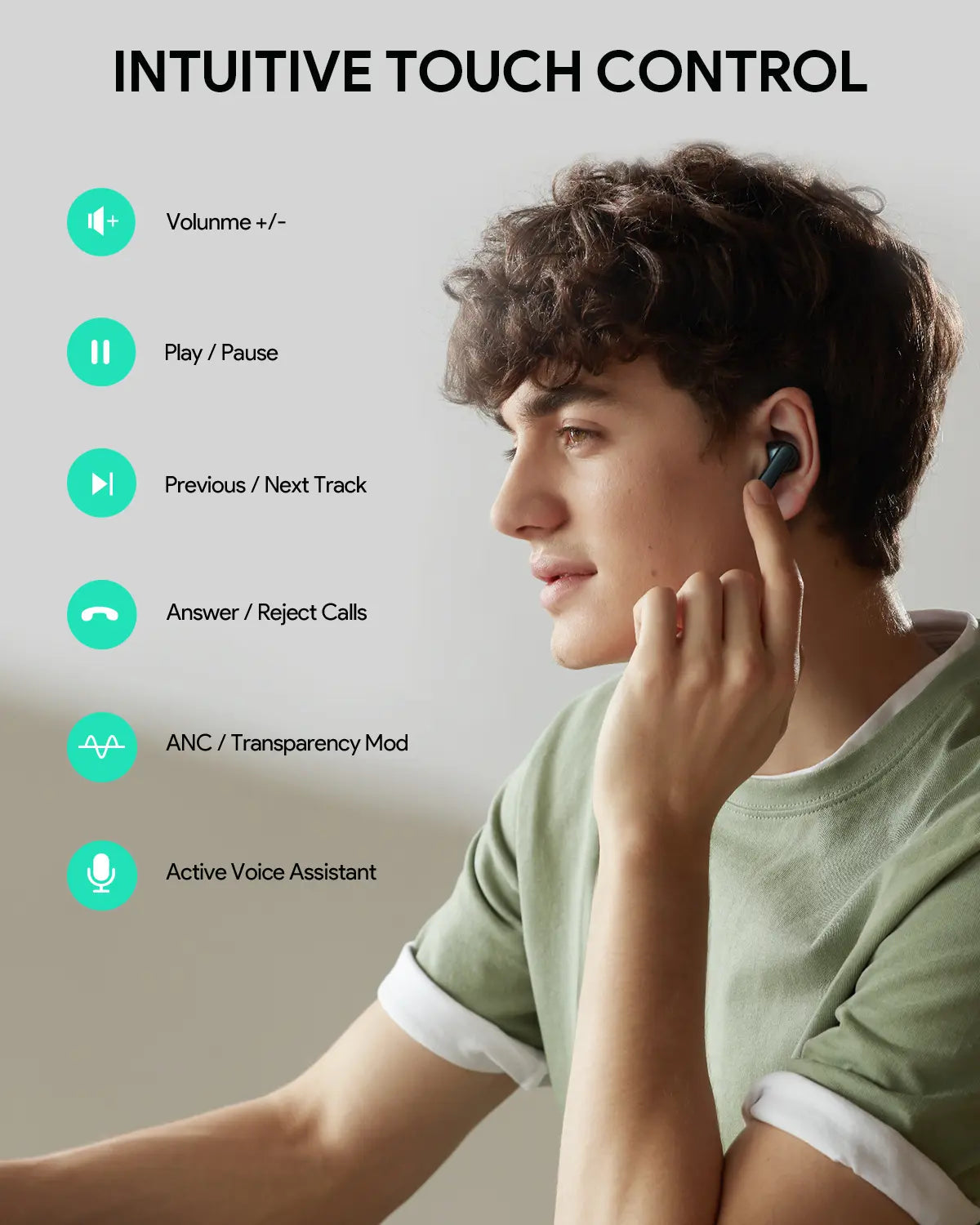 Aukey True Wireless Earbuds EP-M1NC - Noise Cancelling Technology - SuperSaverAU - view 9