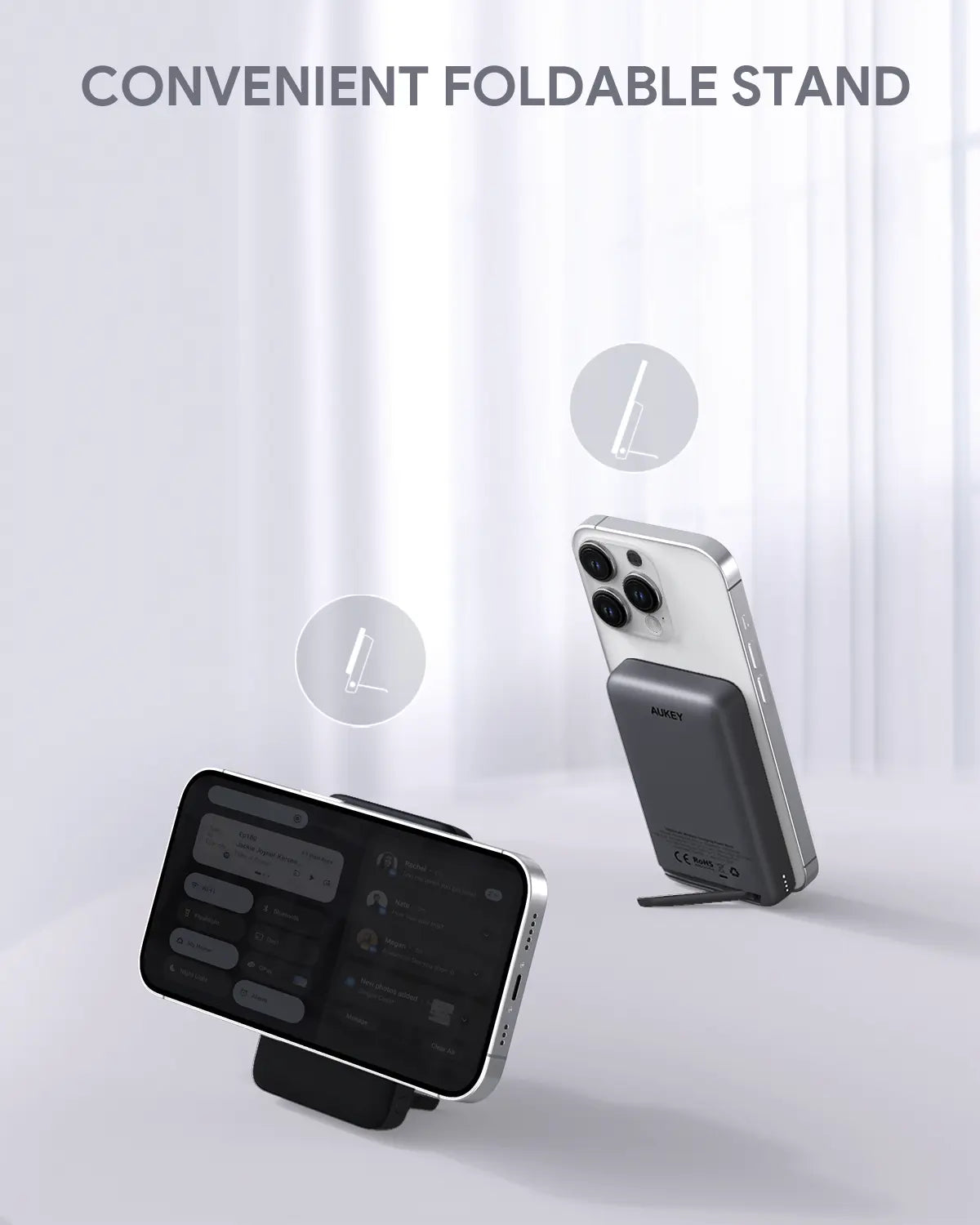 Aukey 10000mAh Magnetic Wireless Charging Power Bank - SuperSaverAU - view 3