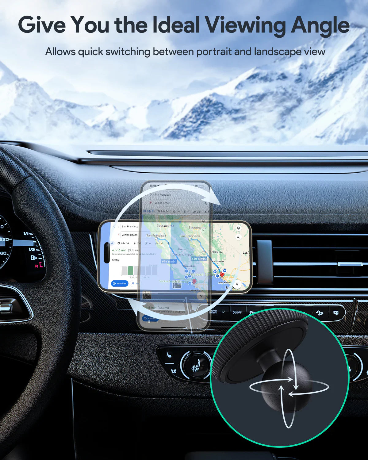 Aukey Magnetic Wireless Charging Car Phone Mount HD-MC13 - SuperSaverAU - view 9