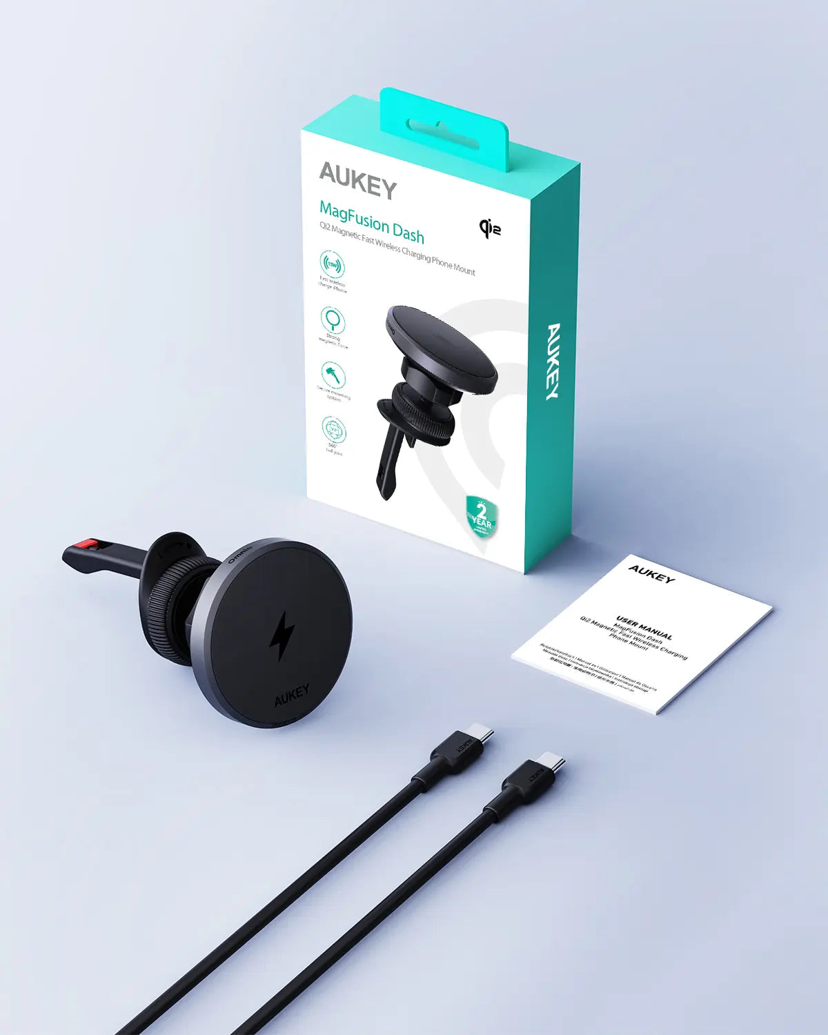 Aukey Magnetic Wireless Charging Car Phone Mount HD-MC13 - SuperSaverAU - view 12