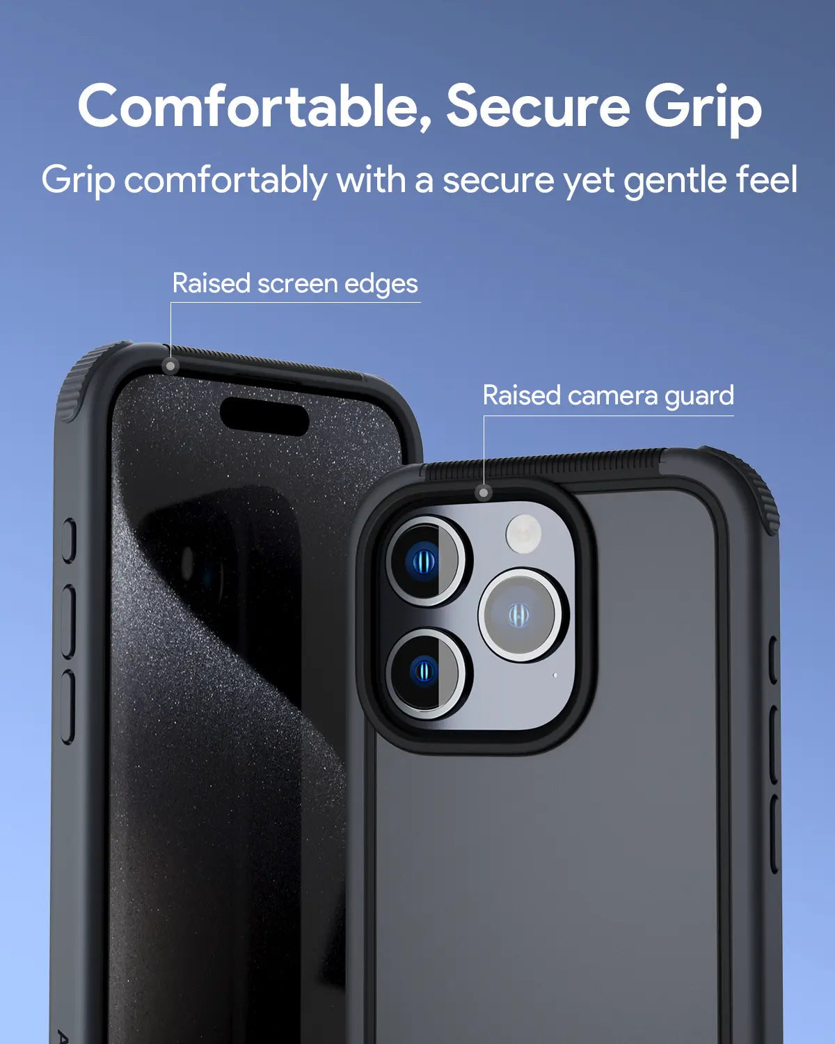 Aukey Urban Guard Elite Magnetic iPhone 15 Pro Case - Dark Gray