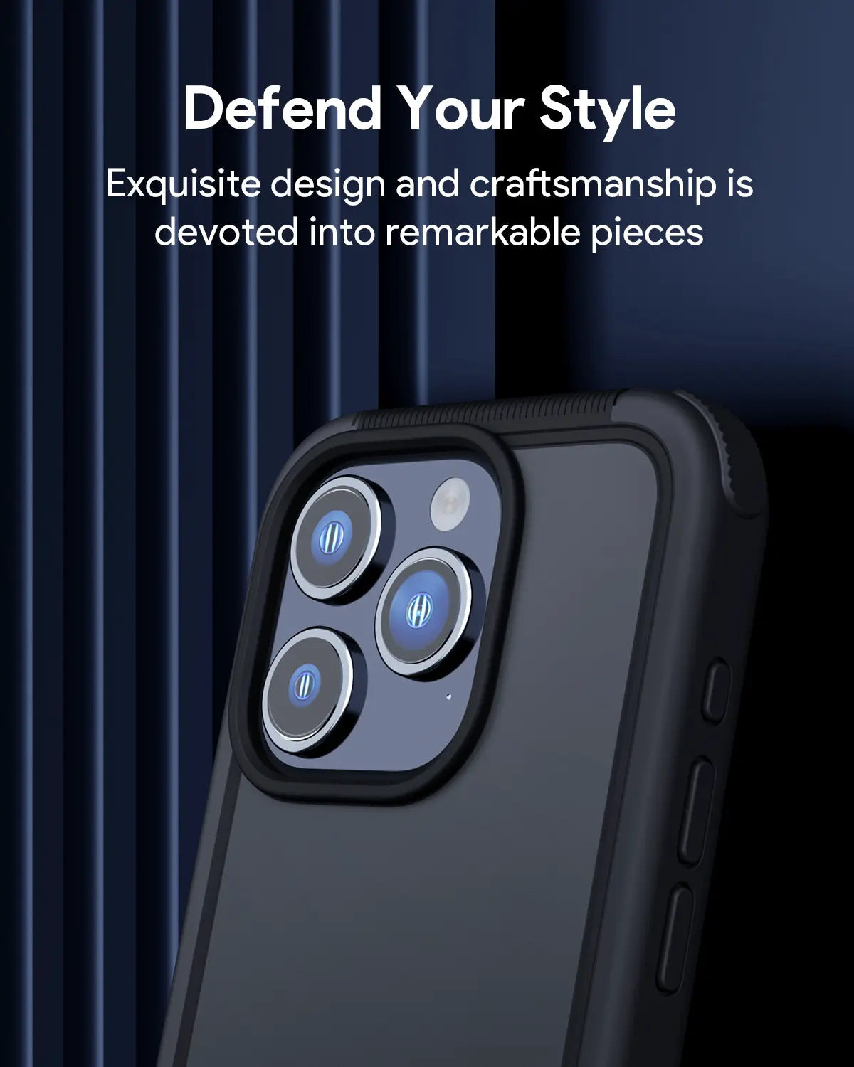 Aukey Urban Guard Elite Magnetic iPhone 15 Pro Case - Dark Gray