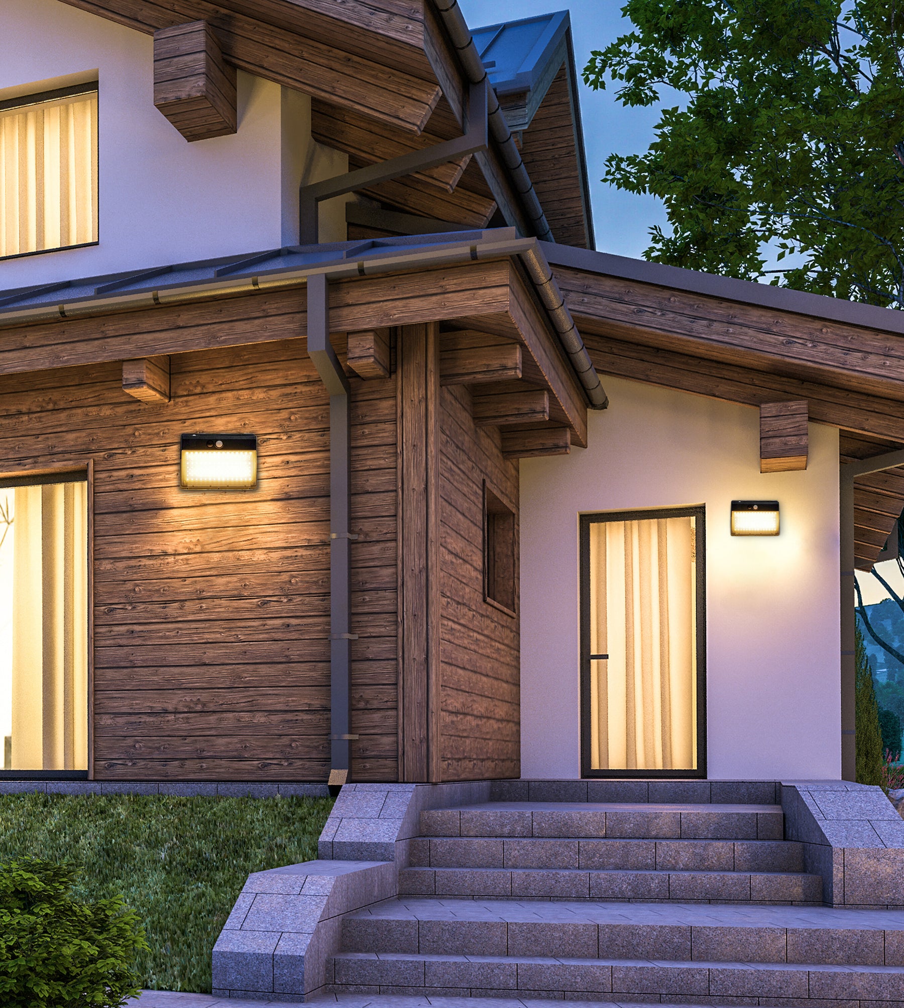 Solar LED Wall Light with Sensor - 6W 600LM (60PCS) - SuperSaverAU - view 5