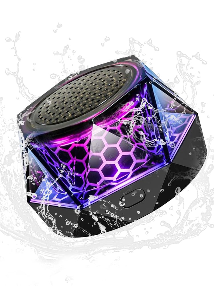 Premium Black Magnetic Bluetooth Speaker with RGB Light IPX7 Waterproof