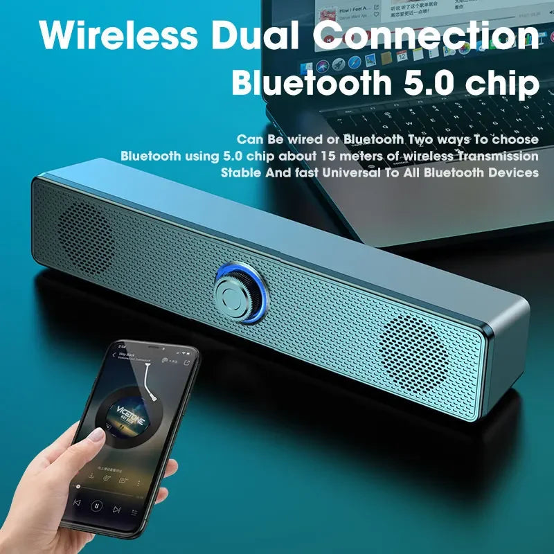 NNEOBA PC Soundbar Wired Speaker - 3D Stereo, Deep Bass, USB Powered - SuperSaverAU - view 2