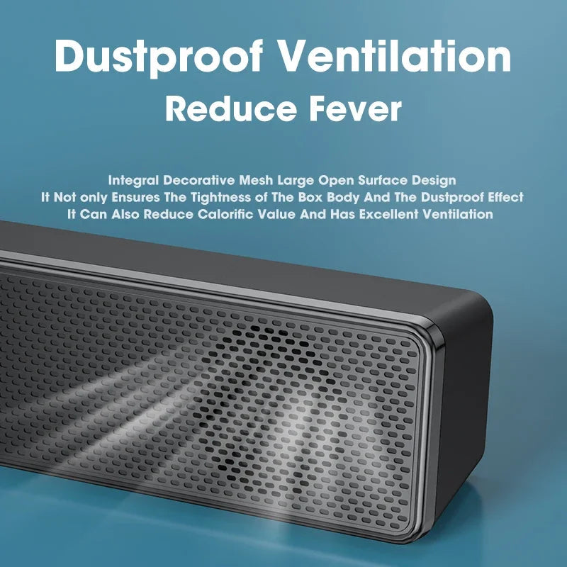 NNEOBA PC Soundbar Wired Speaker - 3D Stereo, Deep Bass, USB Powered - SuperSaverAU - view 6