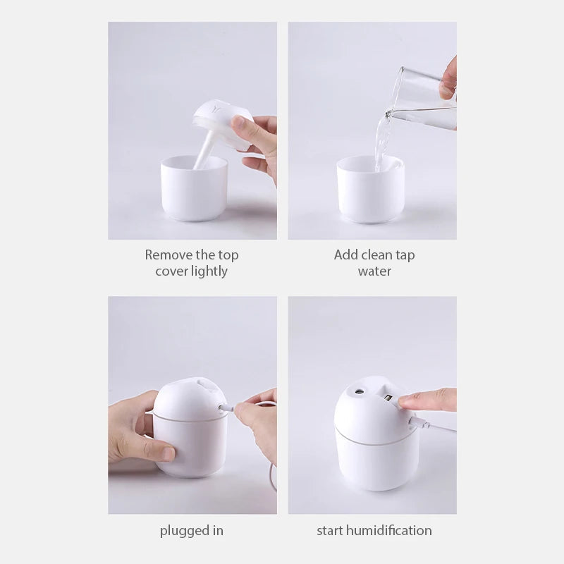 NNEOBA 250ML Mini Aroma Oil Diffuser & Humidifier with LED Night Lamp - SuperSaverAU - view 4