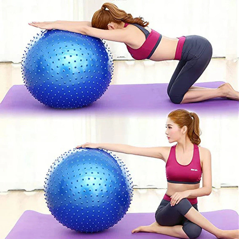 NNEOBA Blue 75cm PVC Yoga Massage Ball for Core Balance and Posture Training