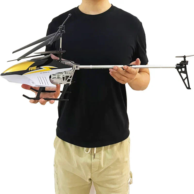Premium NNEOBA 3.5CH RC Helicopter Remote Control Drone Gold 80cm
