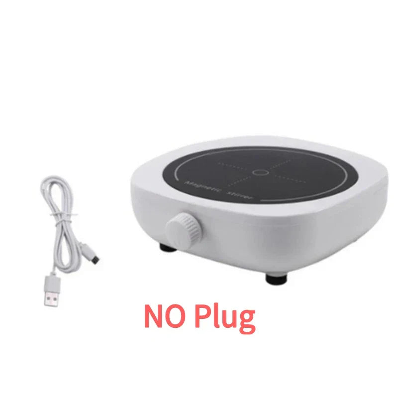 Premium White Mini Magnetic Stirrer 4000RPM Portable Mixer 2L Capacity