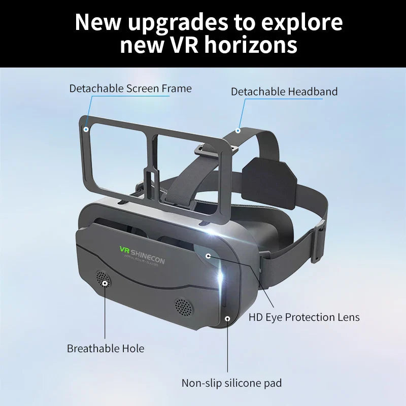 Premium 3D VR Glasses Black Smartphone Goggles for 4.7 to 7 Inch Phones