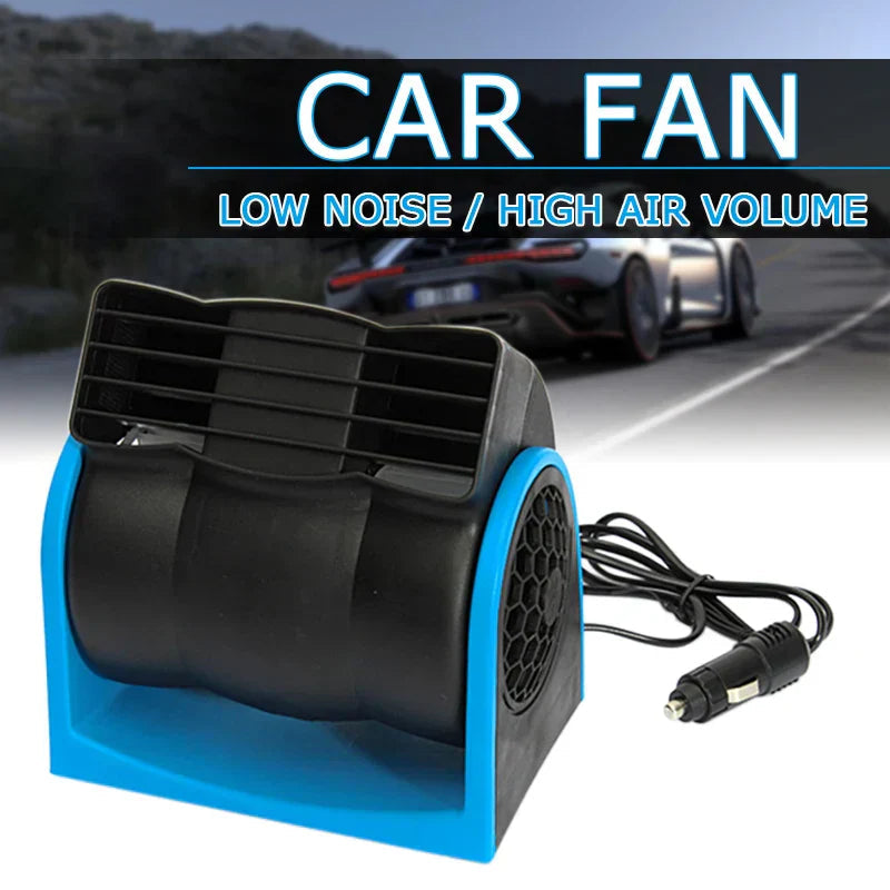 Premium 12V Adjustable Car Air Conditioning Fan Dual Speed 240CFM
