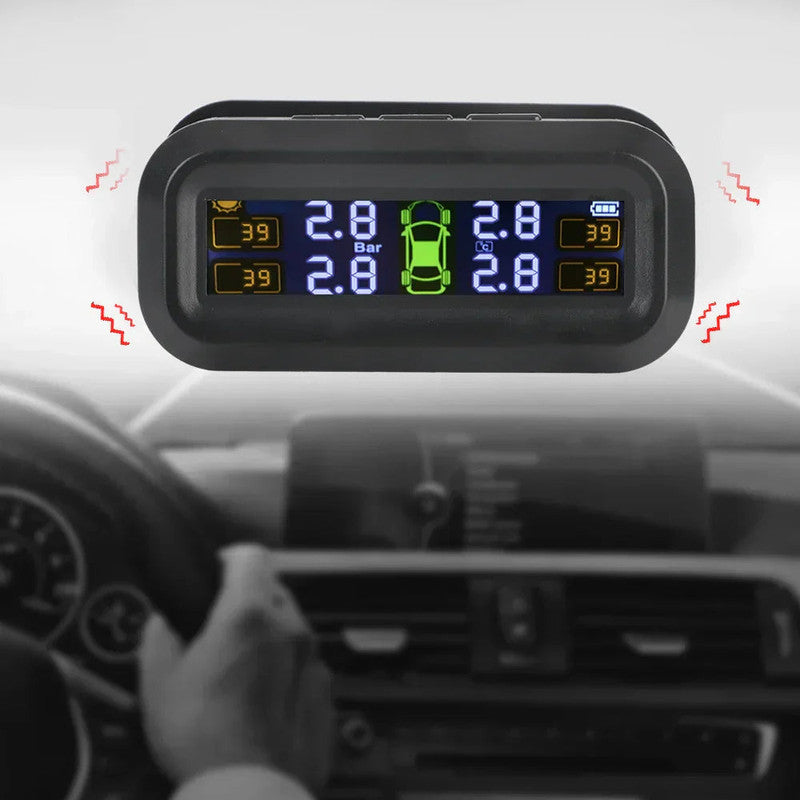 Premium Wireless Tyre Pressure Monitoring System with Solar & USB Charging