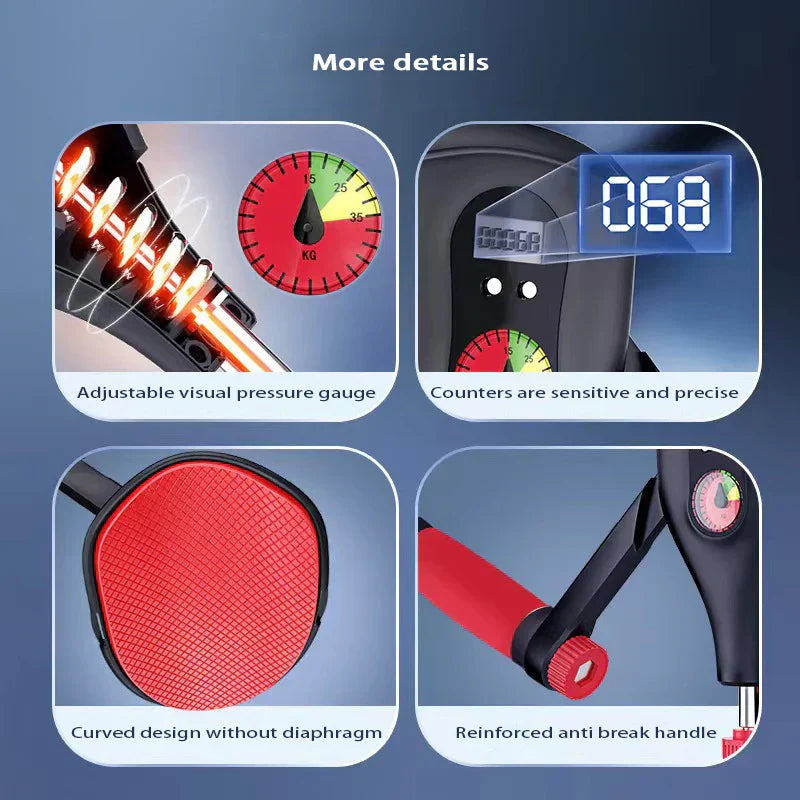 Premium Black/Red Adjustable Kegel Trainer with Visual Resistance