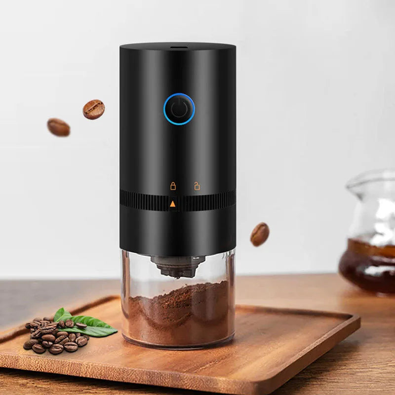 Premium Black Portable USB-C Rechargeable Coffee Grinder 25g Capacity