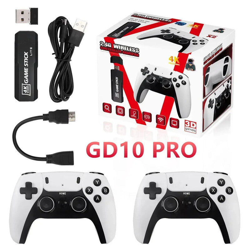 Premium GD10 PRO Retro Video Game Console 256GB 4K with Wireless Controllers