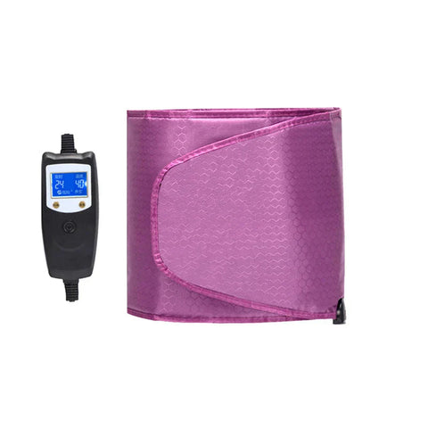 Pink Far Infrared Electric Sauna Heating Belt for Waist Belly and Back Warmth