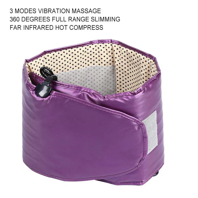 Pink Far Infrared Electric Sauna Heating Belt for Waist Belly and Back Warmth