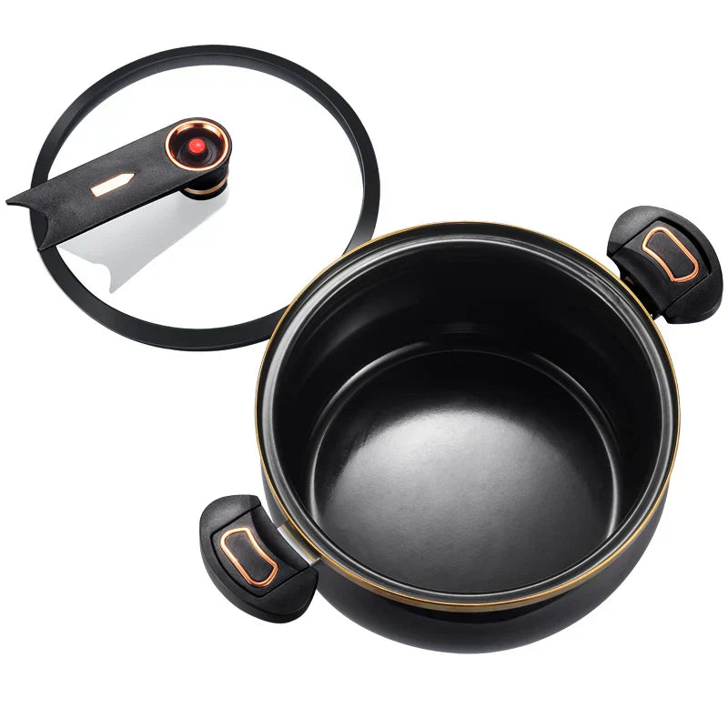 Premium Micro-Pressure Non-Stick Stew Pot – Black 7L, 26cm