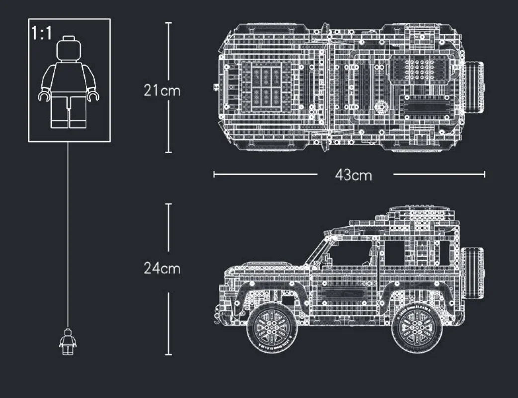 Technical Rover Defender Collector'S Building Blocks Set - SuperSaverAU - view 1