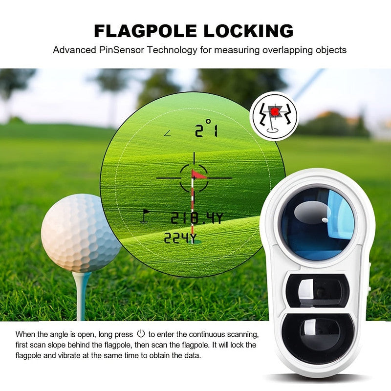 Premium 1000 Yards Golf Rangefinder with Slope & Pin Lock