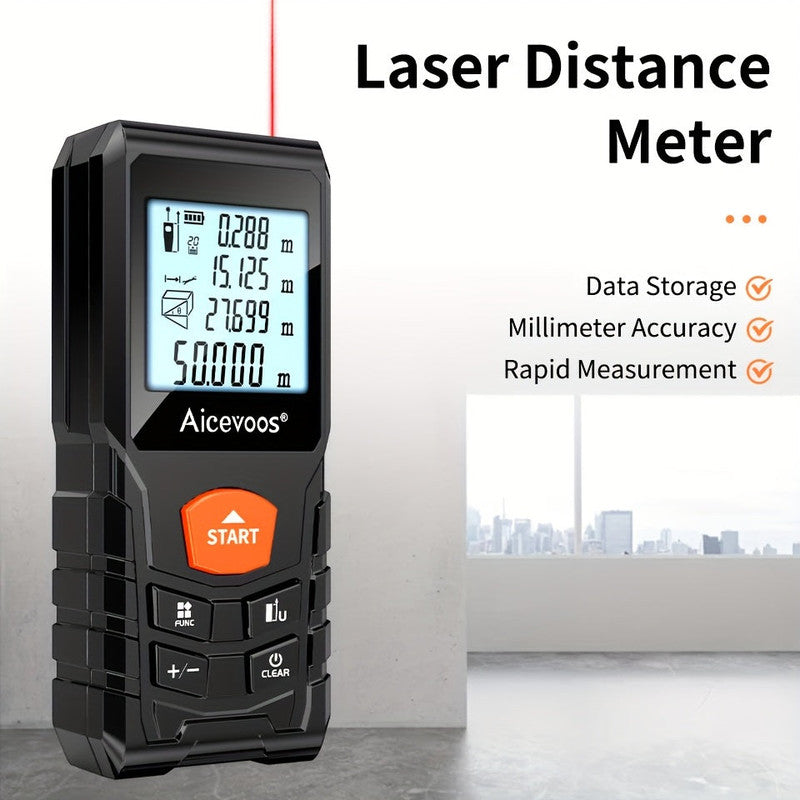 Premium Laser Distance Meter with Rubber Grip - 120m