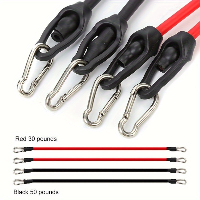 Premium Black Push-Up Board Set with Resistance Bands