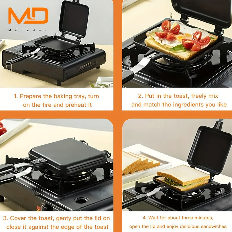 Premium Non-Stick Double-Sided Sandwich & Omelette Maker