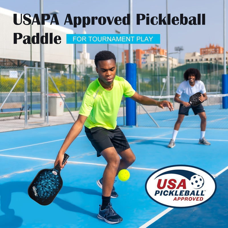 Premium Pickleball Paddle Set with Fibreglass Surface - 4 Pack