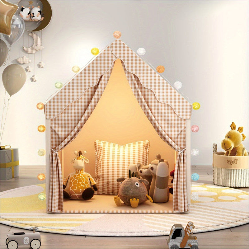 Premium Kids Castle Play Tent - Khaki
