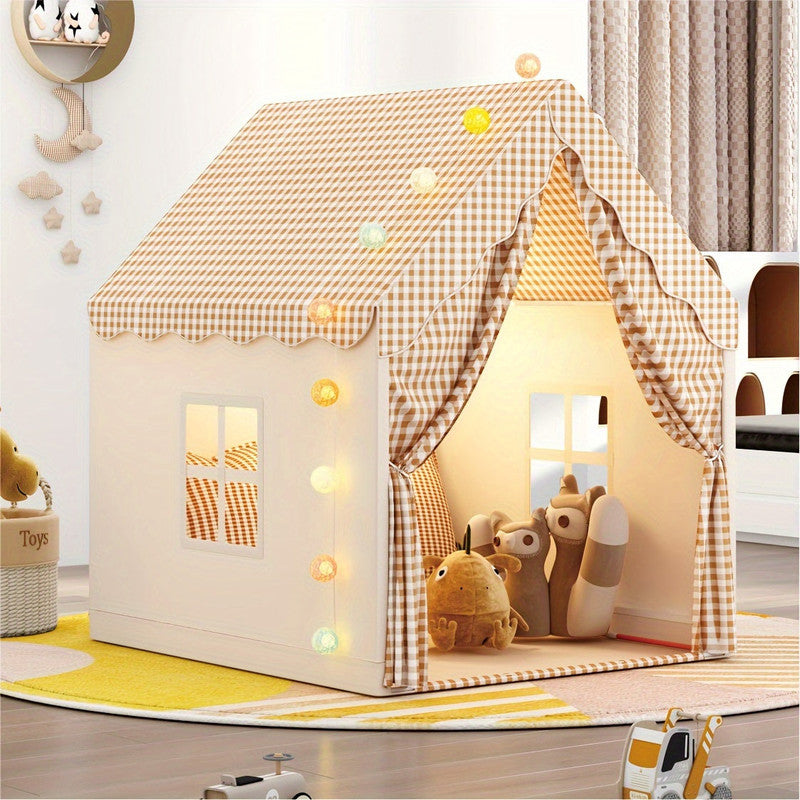 Premium Kids Castle Play Tent - Khaki