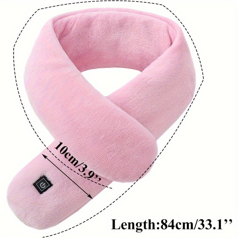 Premium Pink USB Heated Winter Neck Warmer Scarf