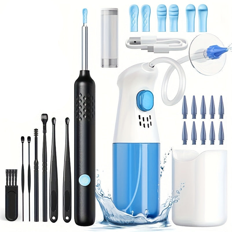 Wireless Ear Camera Cleaner Kit with LED Light 6 Scoops and Silicone Tips