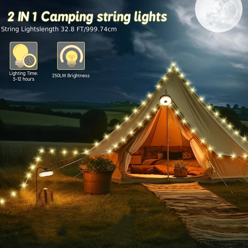 Premium Rechargeable Camping String Lights with 5 Modes
