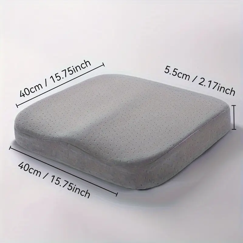 Premium Memory Foam Seat Cushion – Black & Light Grey for Office and Car