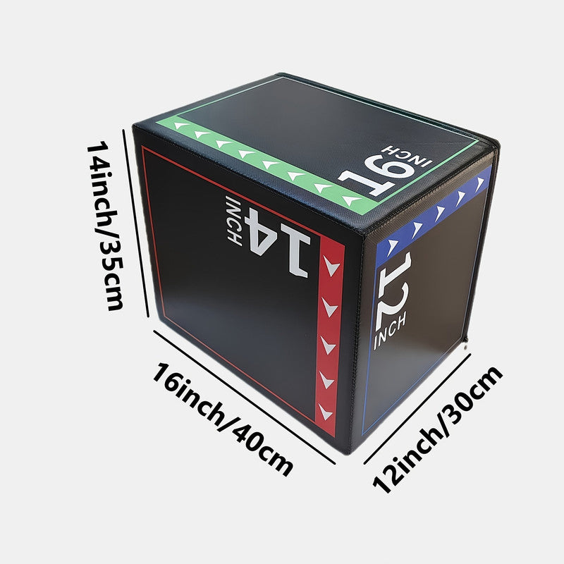 Premium Black Soft Fitness Jump Box with PVC Foam