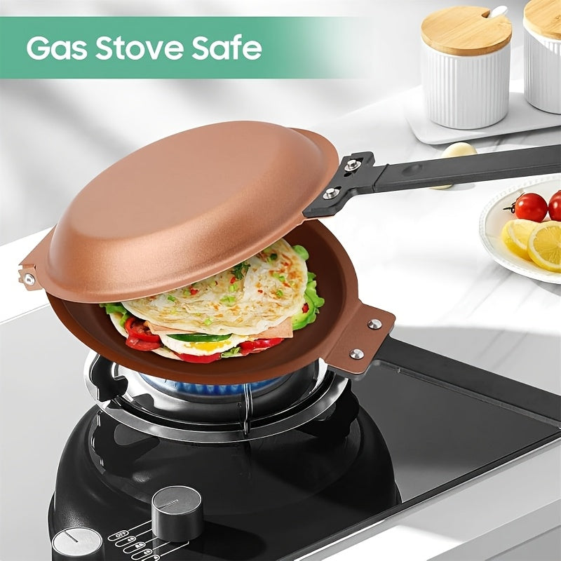 Premium Copper Titanium Pancake & Omelette Pan – Yellow Non-Stick Double-Sided